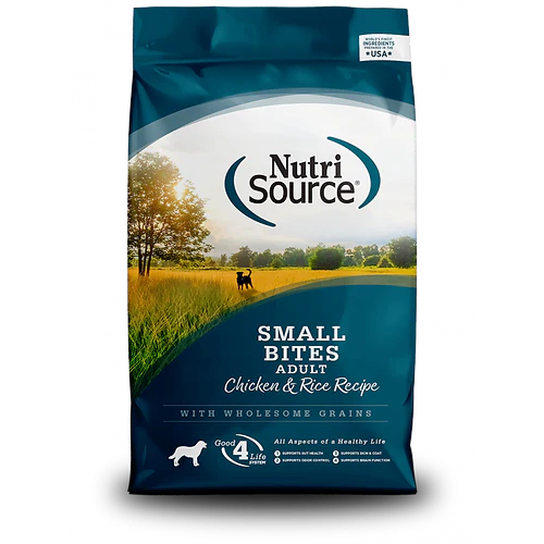 NutriSource Small Bites Recipe Adult Chicken & Rice