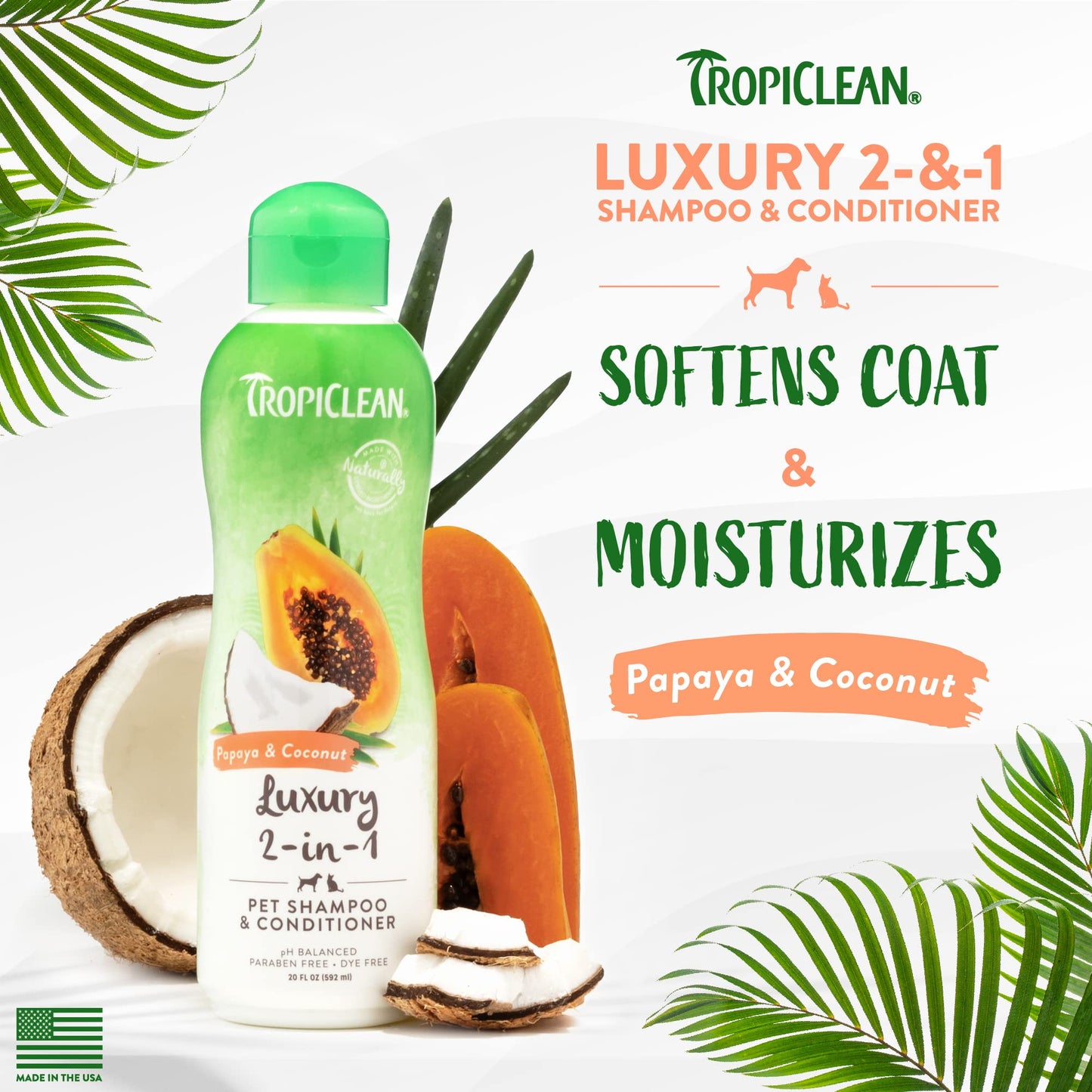 TROPICLEAN LUXURY 2-&1 SHAMPOO & CONDITIONER