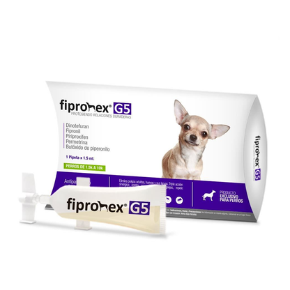 FIPRONEX G5 DROP ON PIPETA PULGAS Y GARRAPATAS PERROS