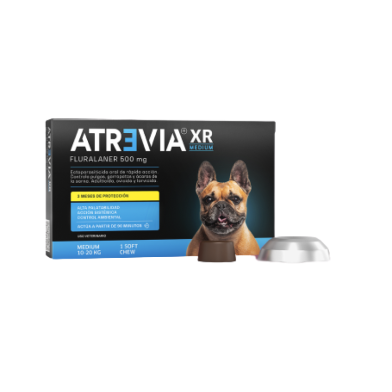 ATREVIA XR TABLETA MASTICABLE PARA PULGAS Y GARRAPATAS