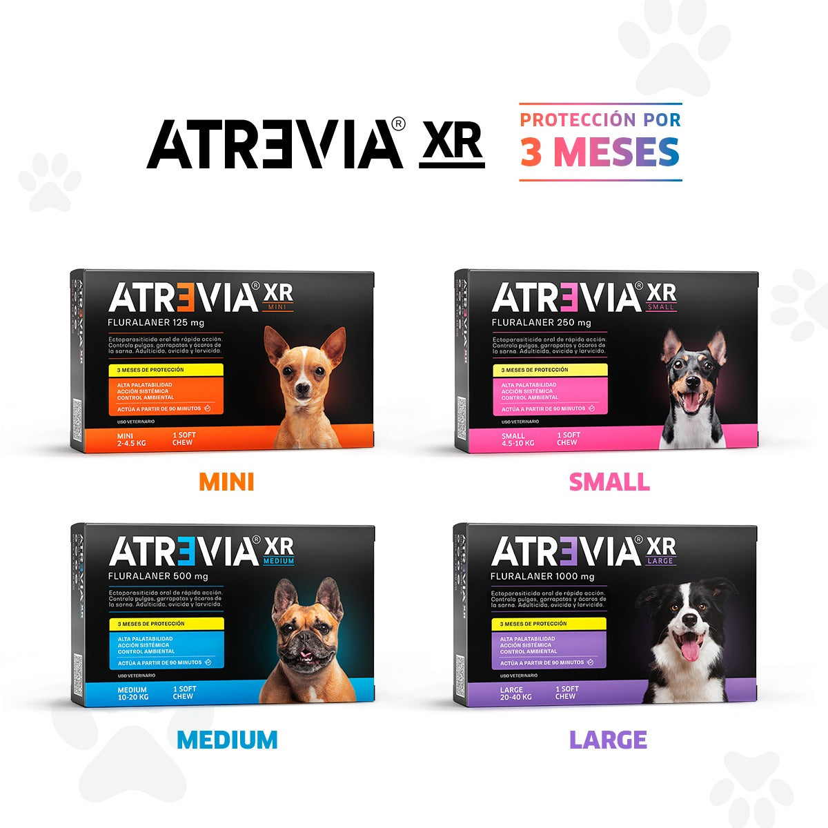 ATREVIA XR TABLETA MASTICABLE PARA PULGAS Y GARRAPATAS