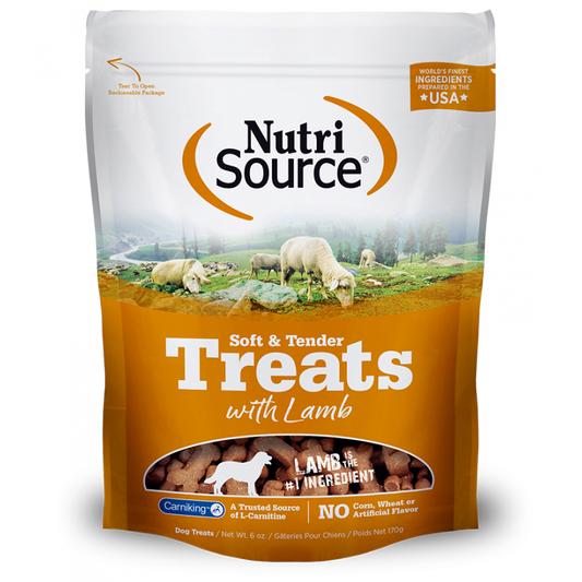 NUTRISOURCE TREATS Cordero – 6onz Perro