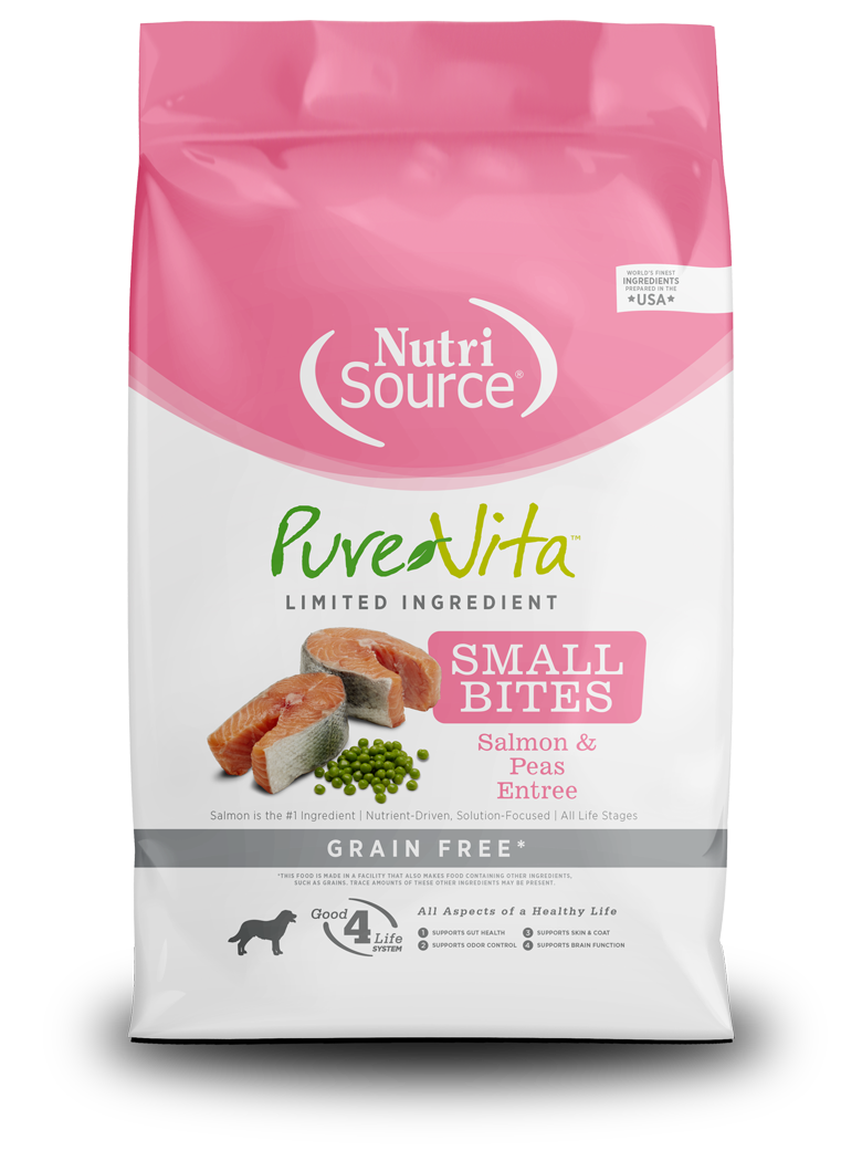 NUTRISOURCE SMALL BITES PURE VITA SALMON & PEAS ENTREE