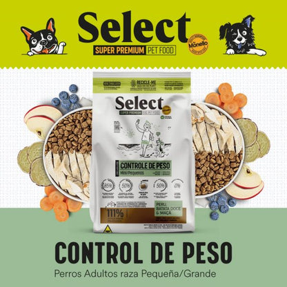 MONELLO SELECT PERROS CONTROL DE PESO RAZAS MINI Y PEQUEÑAS