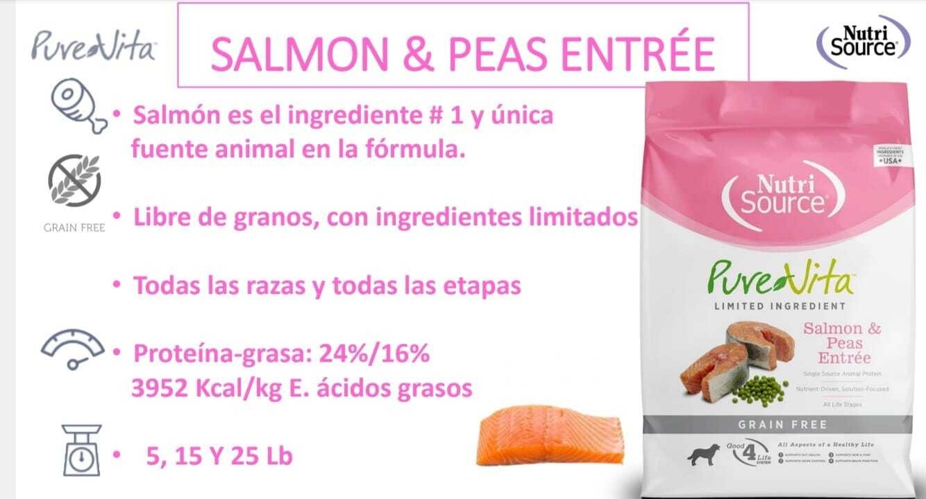 NutriSource Pure Vita Salmon & Peas Entrée - Grain Free