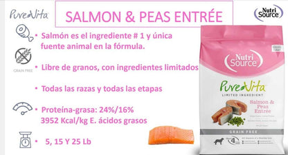 NutriSource Pure Vita Salmon & Peas Entrée - Grain Free