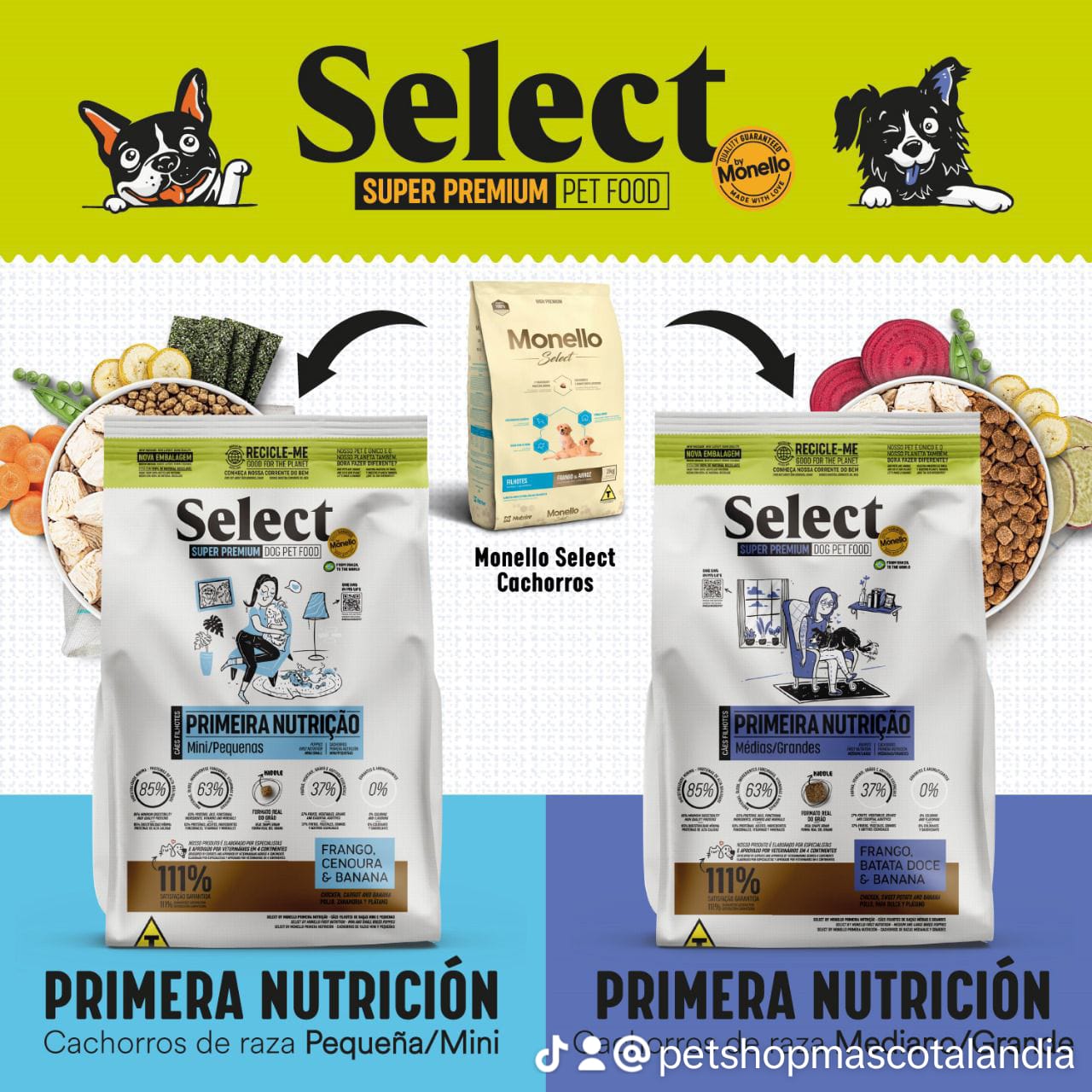 MONELLO SELECT CACHORROS RAZS MEDIANAS Y GRANDES