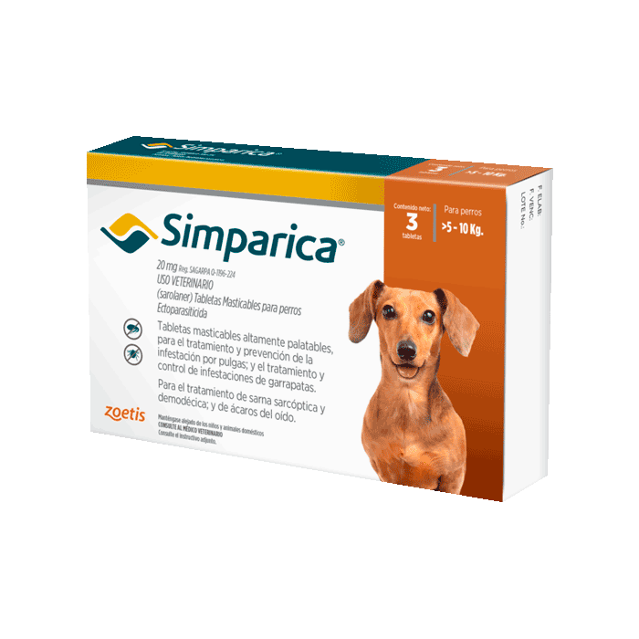 SIMPARICA CAJA DE 3 TABLETAS